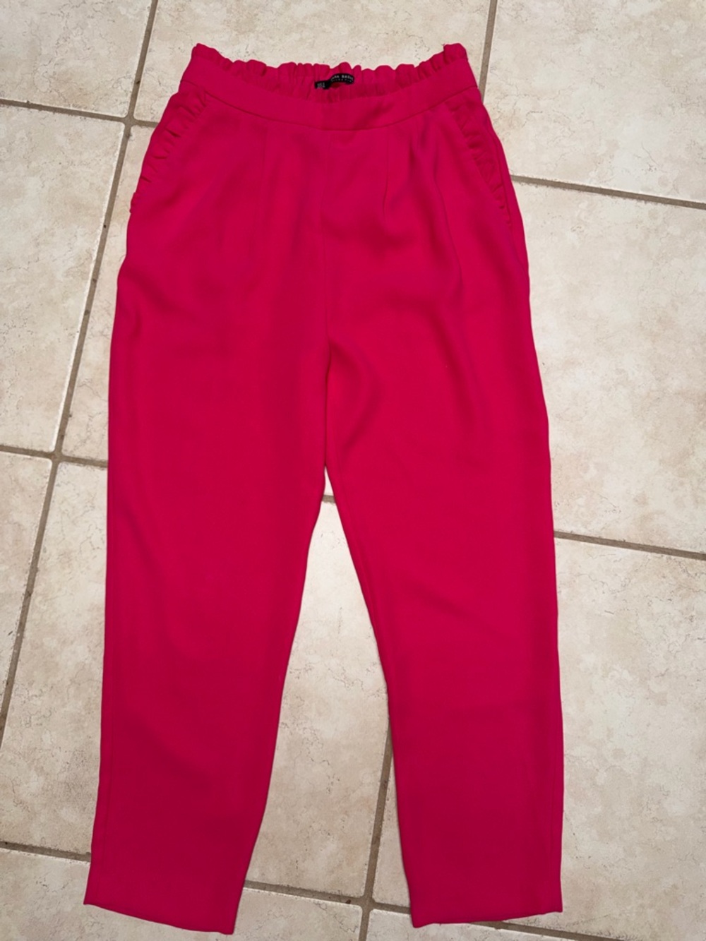 Zara Fuchsia Elastic Waist Trousers